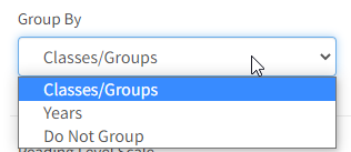 the Group By drop-down list
