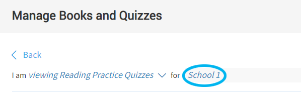 select the school name