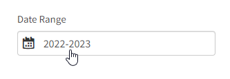 the date range field