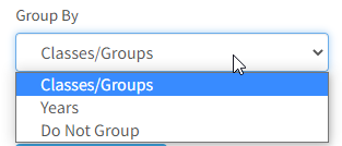 the Group By drop-down list