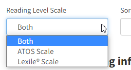 the reading level scale