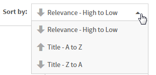 the Sort By drop-down list