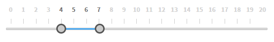move the circles to set the range of book levels to see in results
