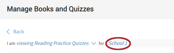 select the school name