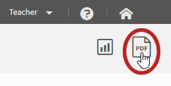 the PDF icon