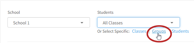 the Groups link