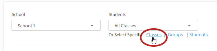 the Classes link