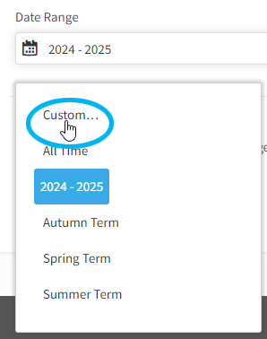 the Custom option