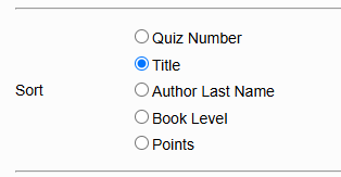 the sort options