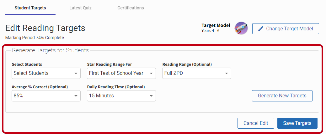 the drop-down lists