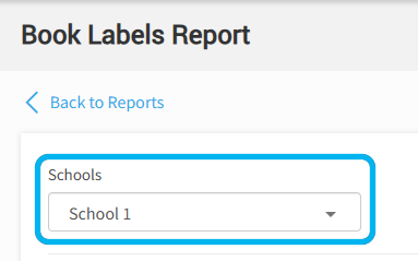 the School drop-down list