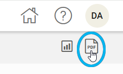 the PDF icon