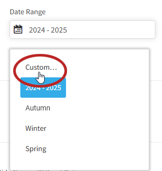 the Custom link
